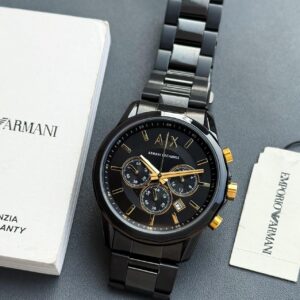 Armanis Exchange Black Dial Watch for Men